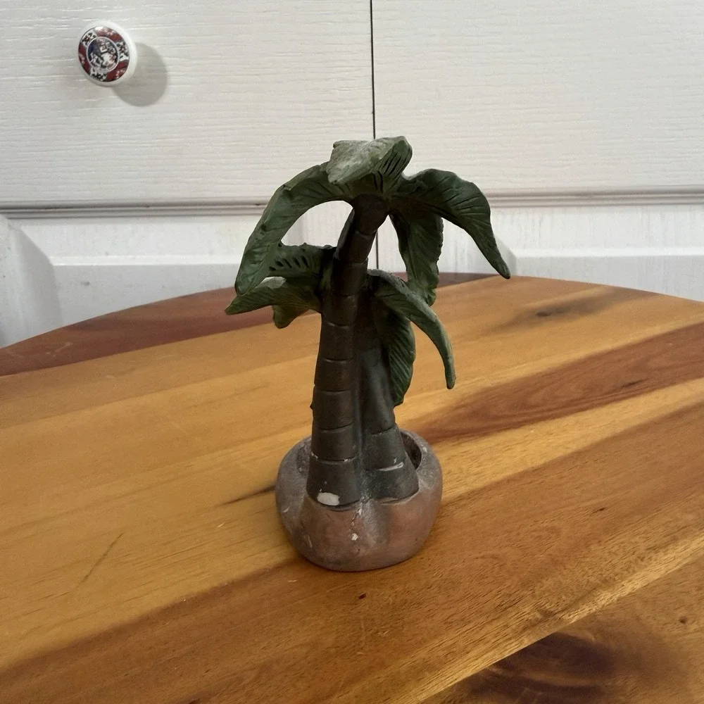 Palm Tree Free Standing Candle Tea light Holder‎ Coastal Beach Decor Tropical